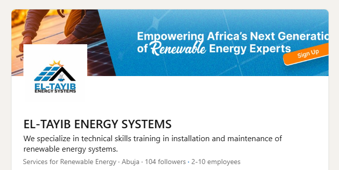 LinkedIn Company Page — EL-TAYIB ENERGY SYSTEMS