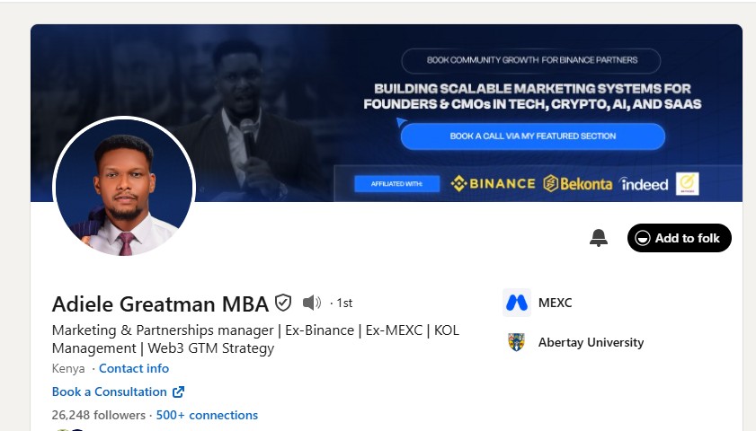 After — LinkedIn profile after The Precious Touch